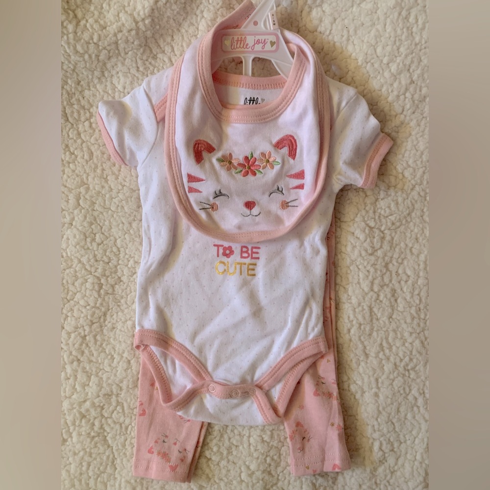 Brand New 3piece baby girl set